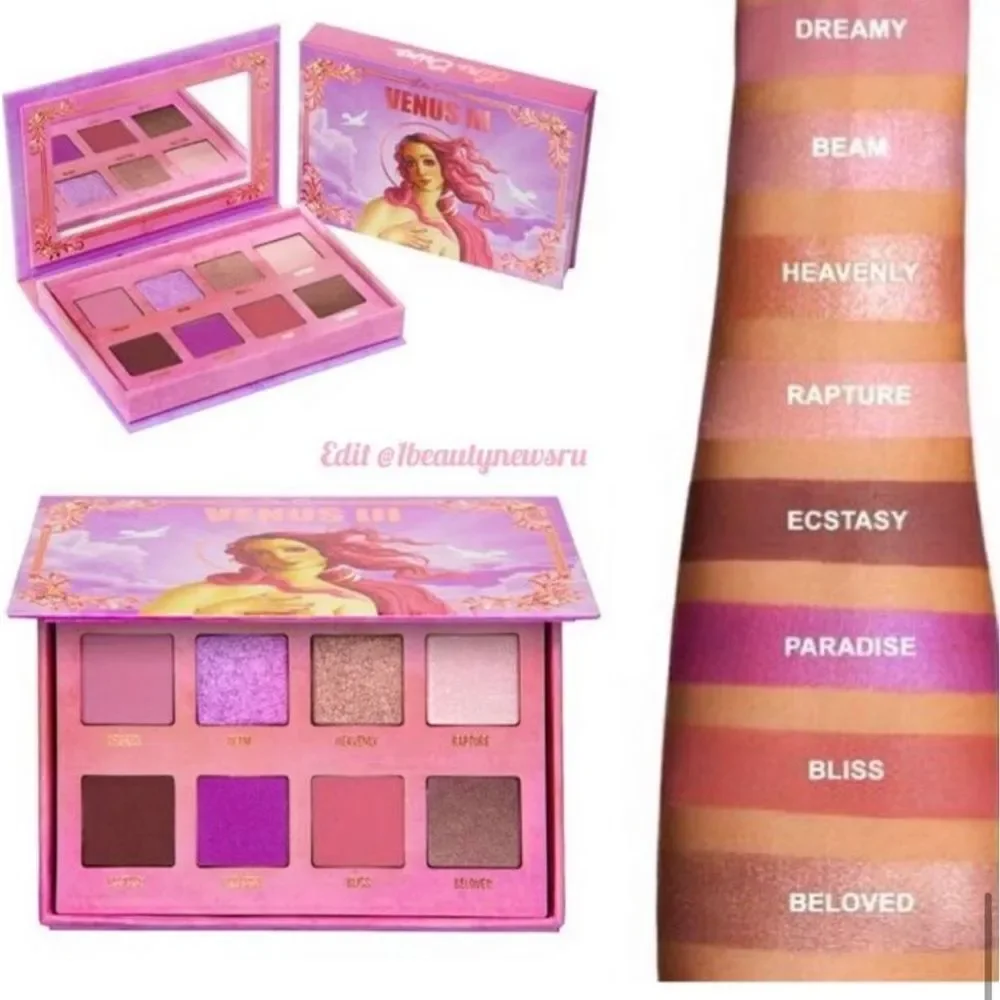 Lime Crime Venus III Eyeshadow Palette in 5 finishes metallic, sparkle, glow +